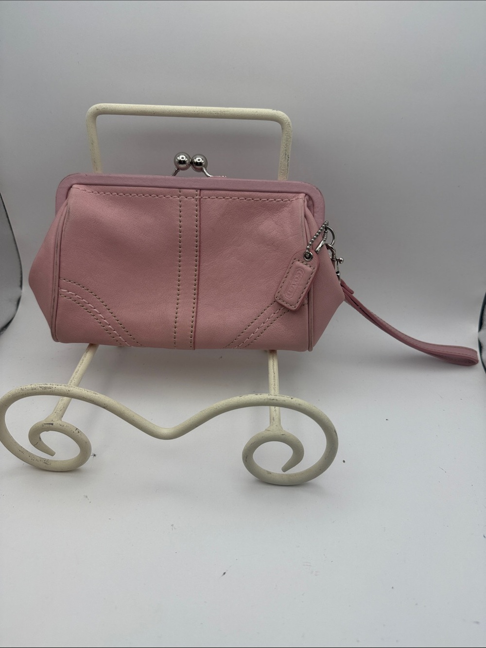 Coach Barbie, pink Y2K kiss lock Wristlet Clutch - Stylish Everyday Bag